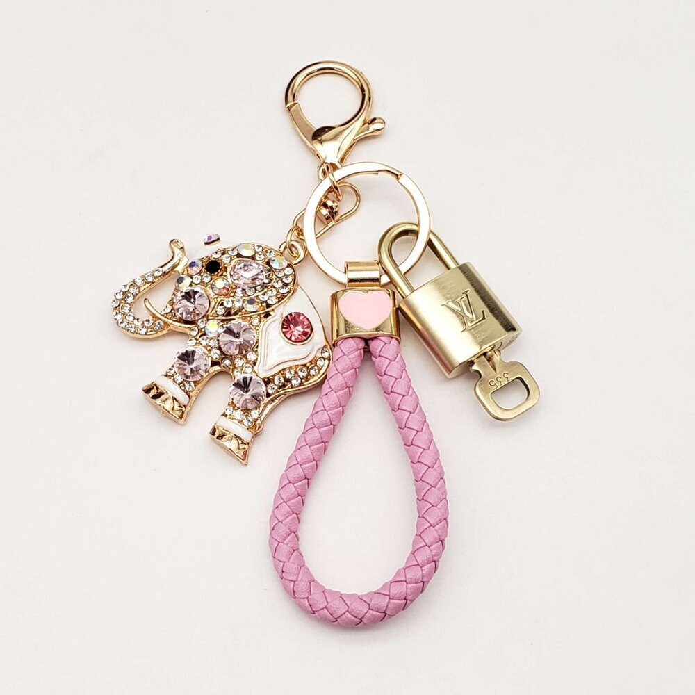 LV Gold Padlock & Key 🔒 Authentic Louis Vuitton Bag Unbranded Elephant Charm